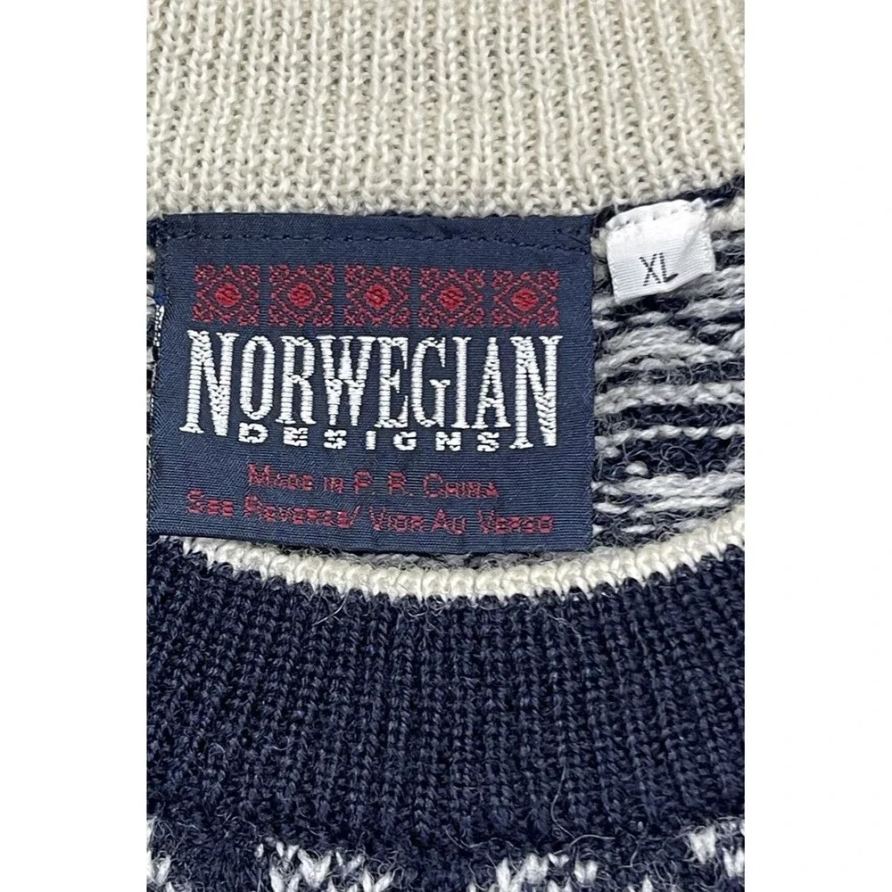 NORWEGIAN DESIGNS XL Pure New Wool Men’s Sweater.